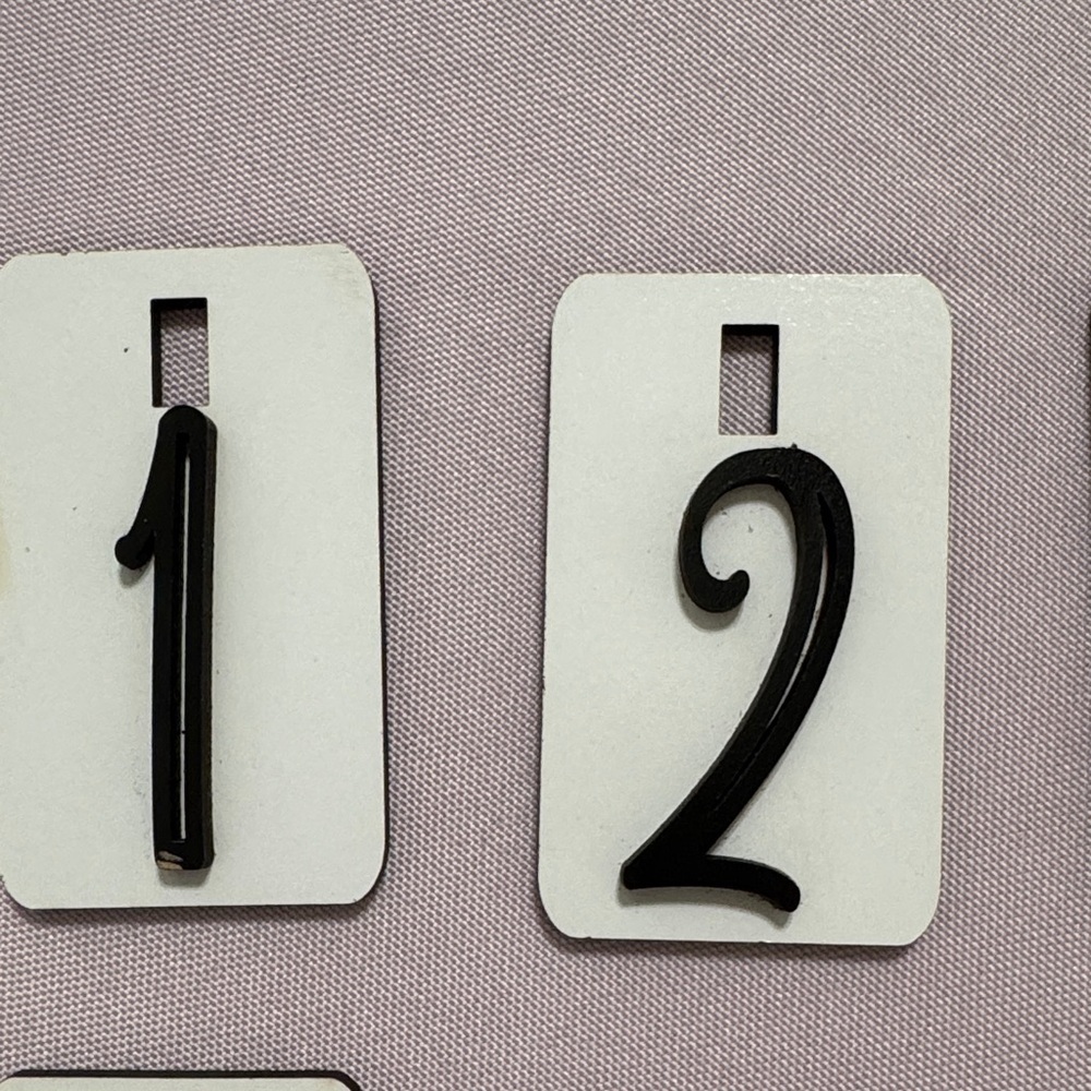 Black and White Number Wood Decor Set - Picture 2 of 6